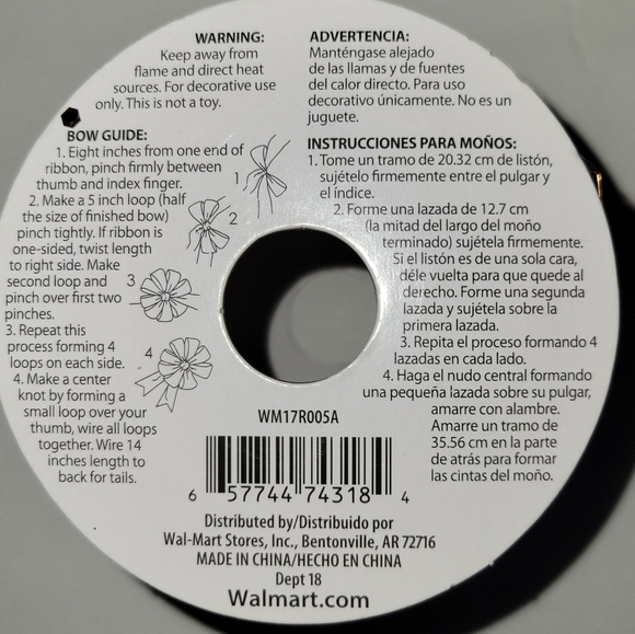 RIBBON FOR CRAFTING BOW MAKING DIY 4 ROLLS BUNDLE - Picture 11 of 11